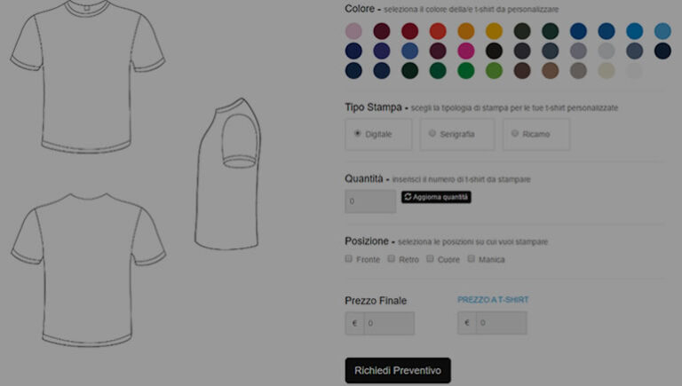 Nuovo configuratore per le magliette