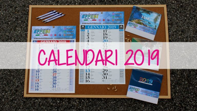 CALENDARI 2019 Idee per un gadget evergreen