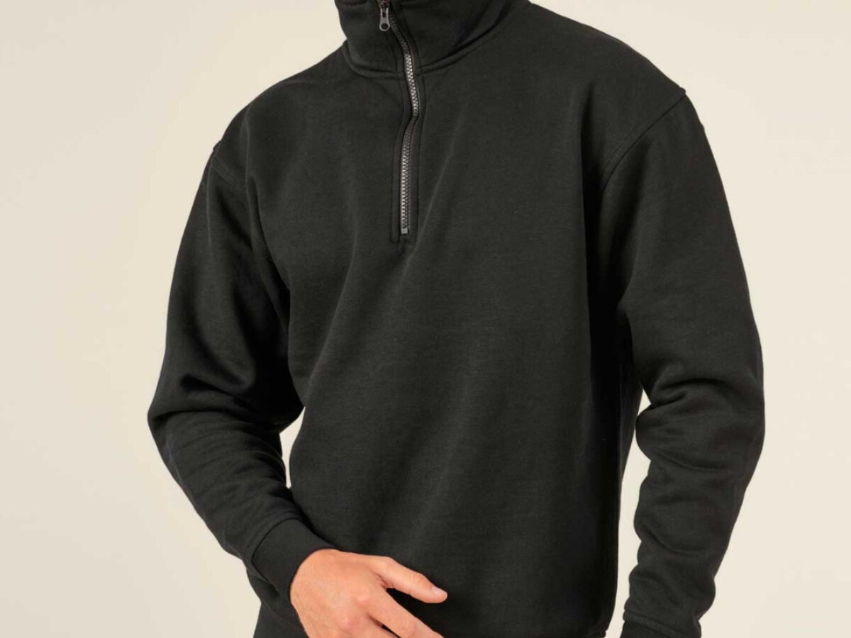 Felpa Uomo Mezza Zip In Pile - Morbida, Calda E Slim, Perfetta Per L’inverno E Lo Sport