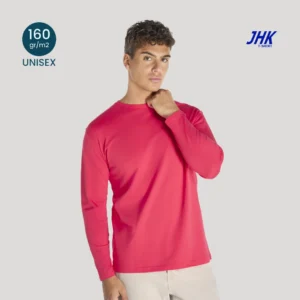 Maglia donna manica lunga girocollo in cotone 155 g/m² JHK