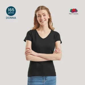 T-shirt con scollo a V unisex cotone JHK 160 gr/m2