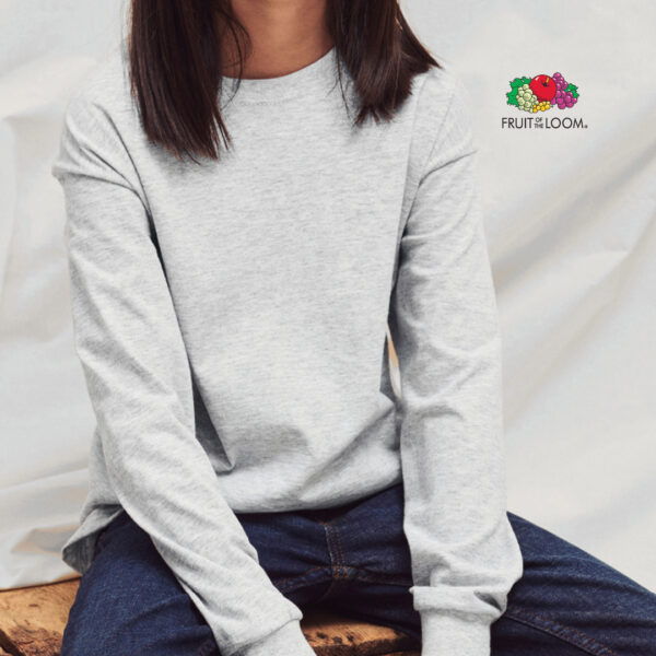 T-shirt girocollo manica lunga bimbo Fruit of the Loom