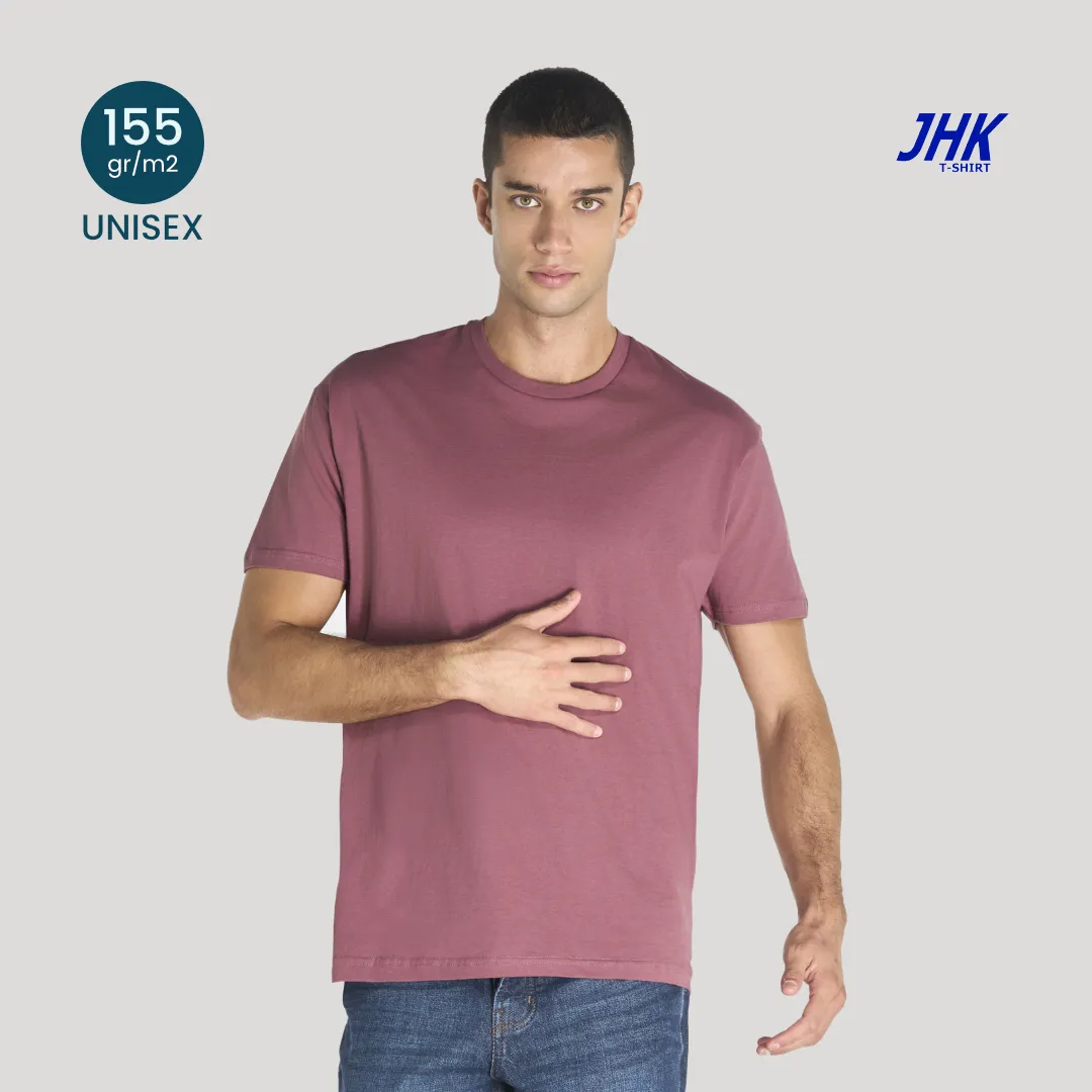 t-shirt girocollo unisex in ctone 155 gr