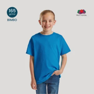 T-shirt bambino cotone 165g vista fronte