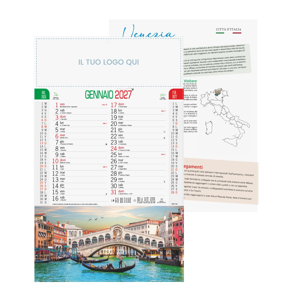 Calendario paesaggi italiani