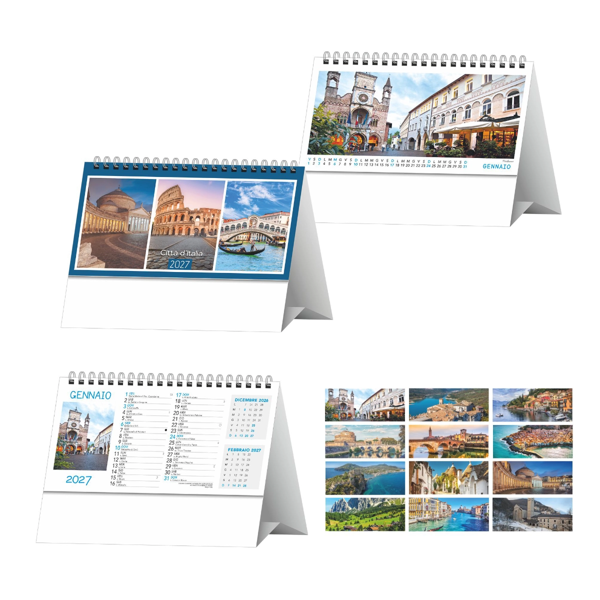 Calendario da tavolo Paesaggi e città Calendario da tavolo Paesaggi e città
