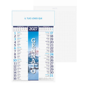 calendario con immagini delle quattro stagioni personalizzato con il logo