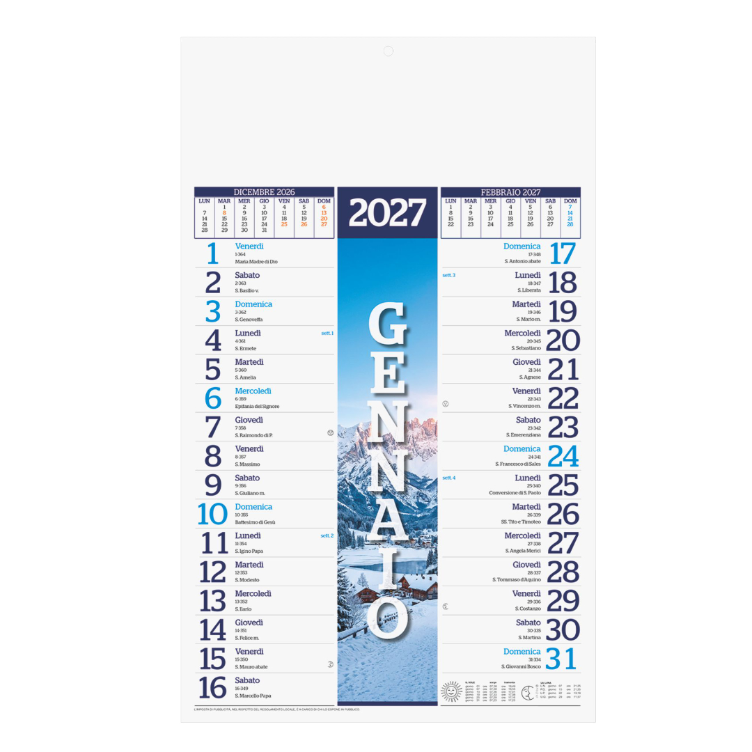 Calendario 4 stagioni con blocco note Calendario 4 stagioni con blocco note