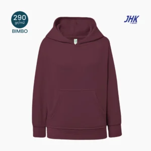 fronte felpa da bambino con cappuccio e tascone da 290 gr JHK fronte