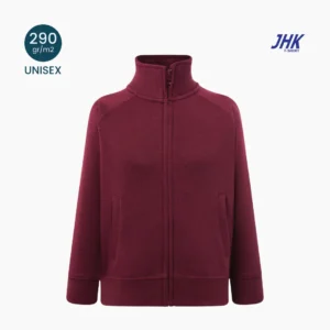 Felpa senza cappuccio con zip intera da bambini JHK da 290 g/m2