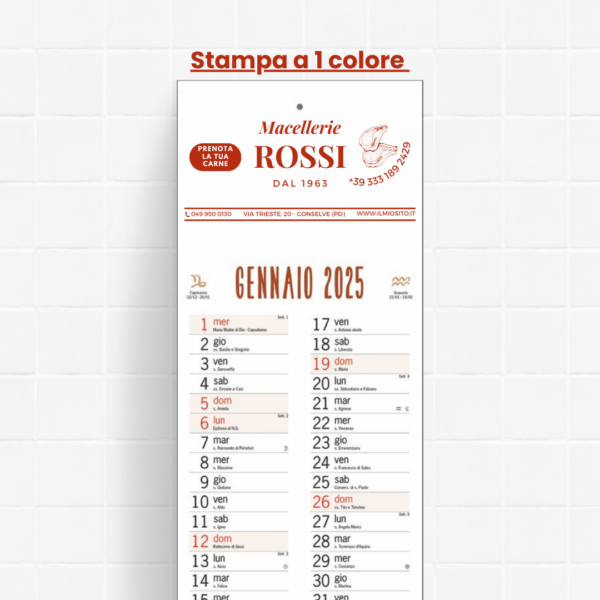 calendario carne cruda
