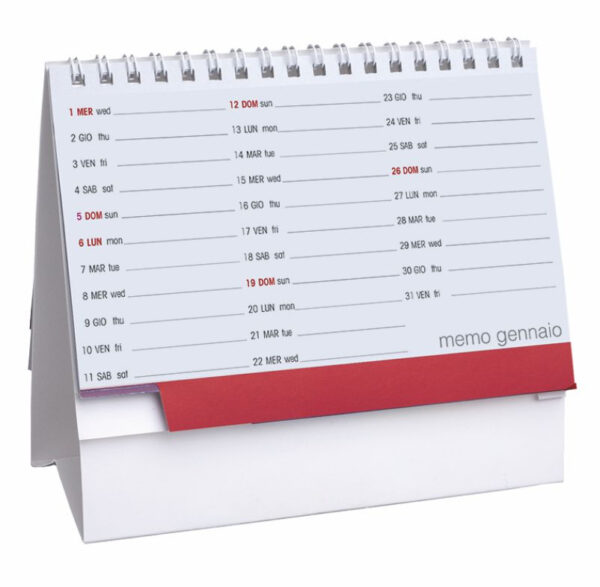 Calendario da tavolo con rubricatura - immagine 3