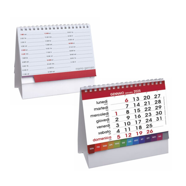 Calendario da tavolo con rubricatura