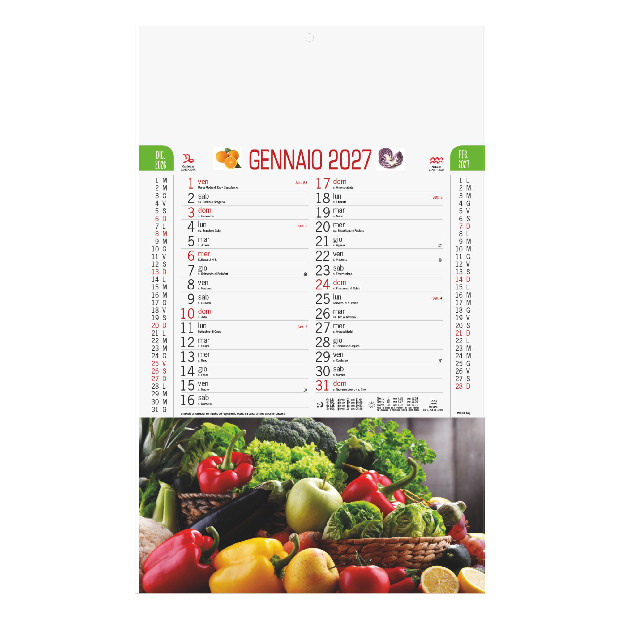 Calendario frutta e ortaggi Calendario frutta e ortaggi