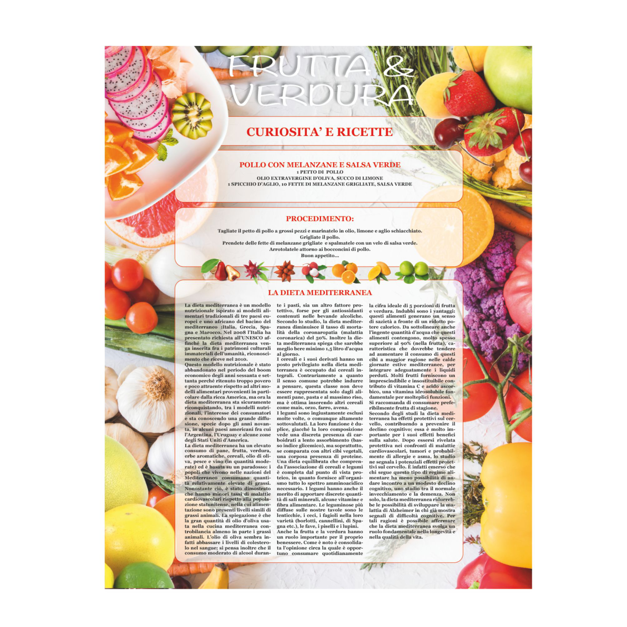 Calendario frutta e ortaggi Calendario frutta e ortaggi