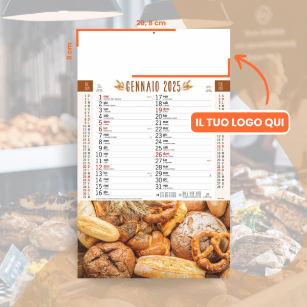 Calendario con immagini Pane