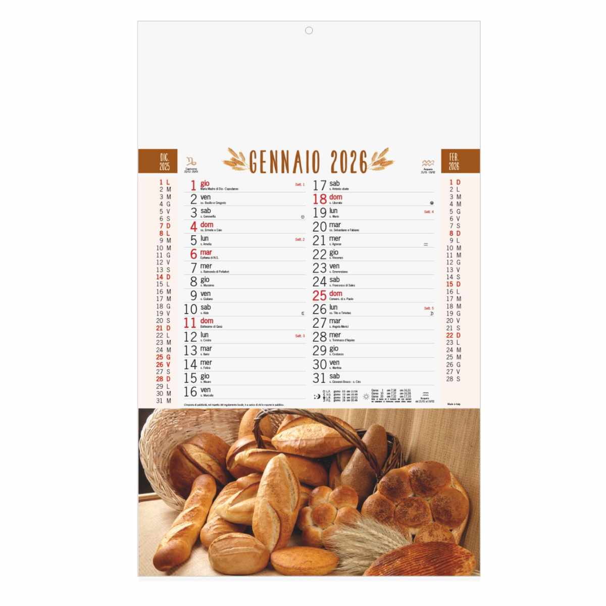Calendari Pane Calendari Pane