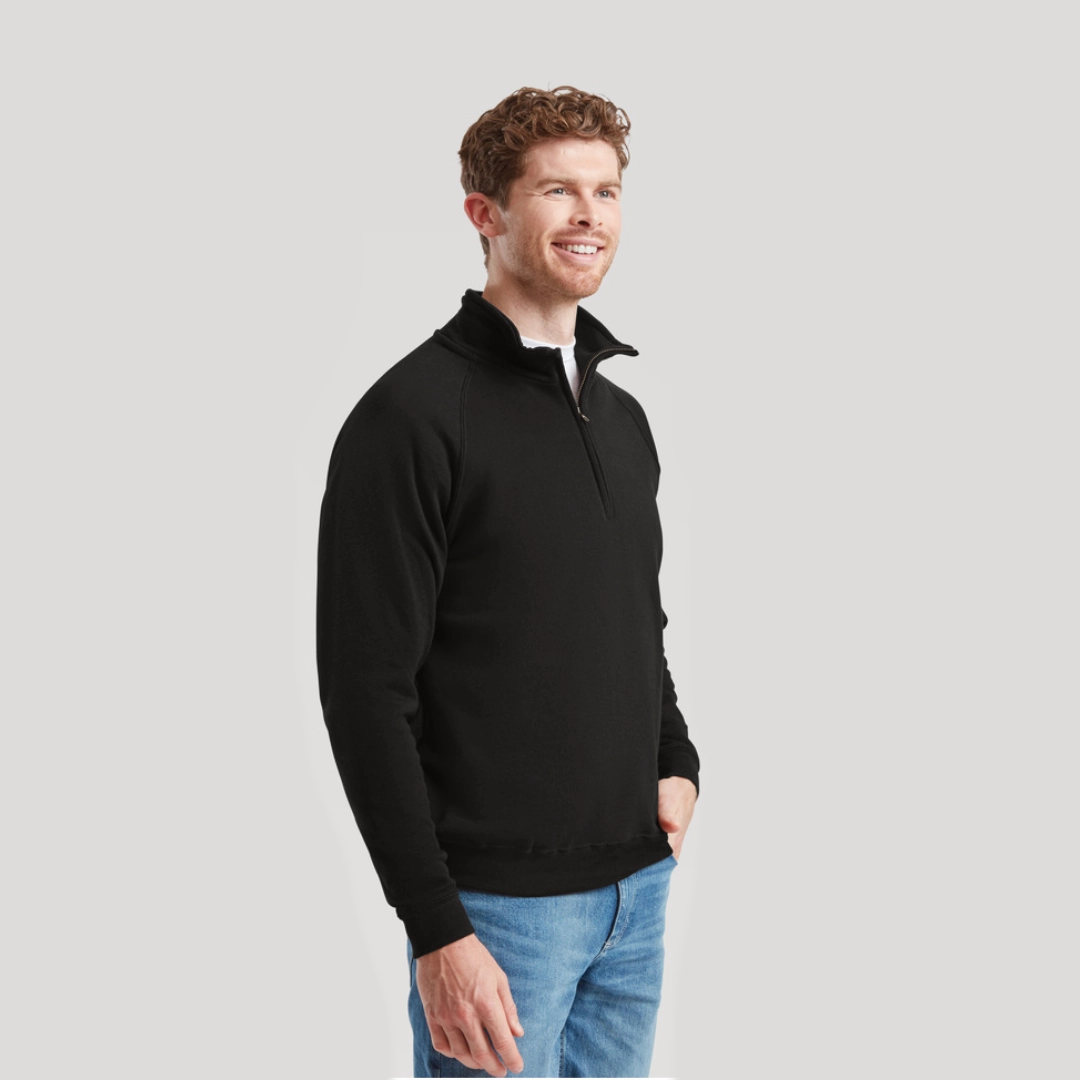 Felpa senza cappuccio con mezza zip unisex 280 g/m² Fruit of the Loom Felpa senza cappuccio con mezza zip unisex 280 g/m² Fruit of the Loom