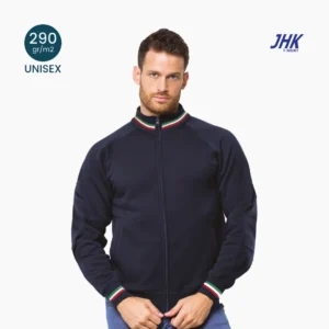 Felpa con zip intera senza cappuccio Italia unisex 290 g/m² JHK