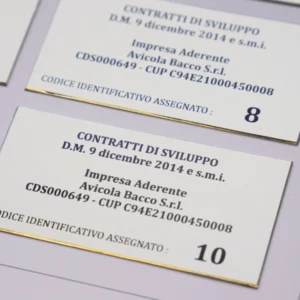 targhette industriali seriali con numerazione progressiva