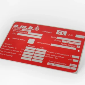 targhe alluminio personalizzate in serigrafia