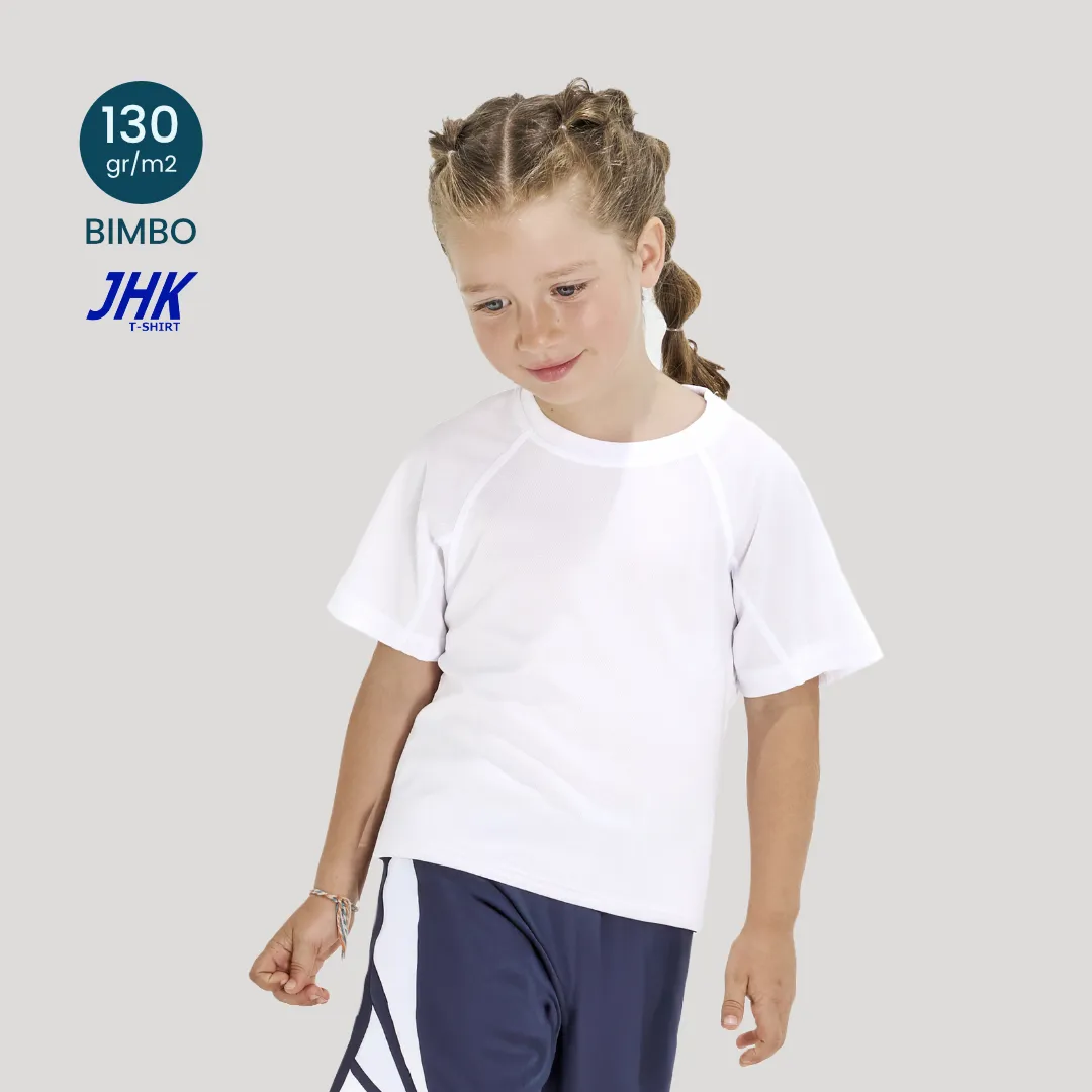 maglietta tecnica personalizzata da bambino disponibile in vari colori