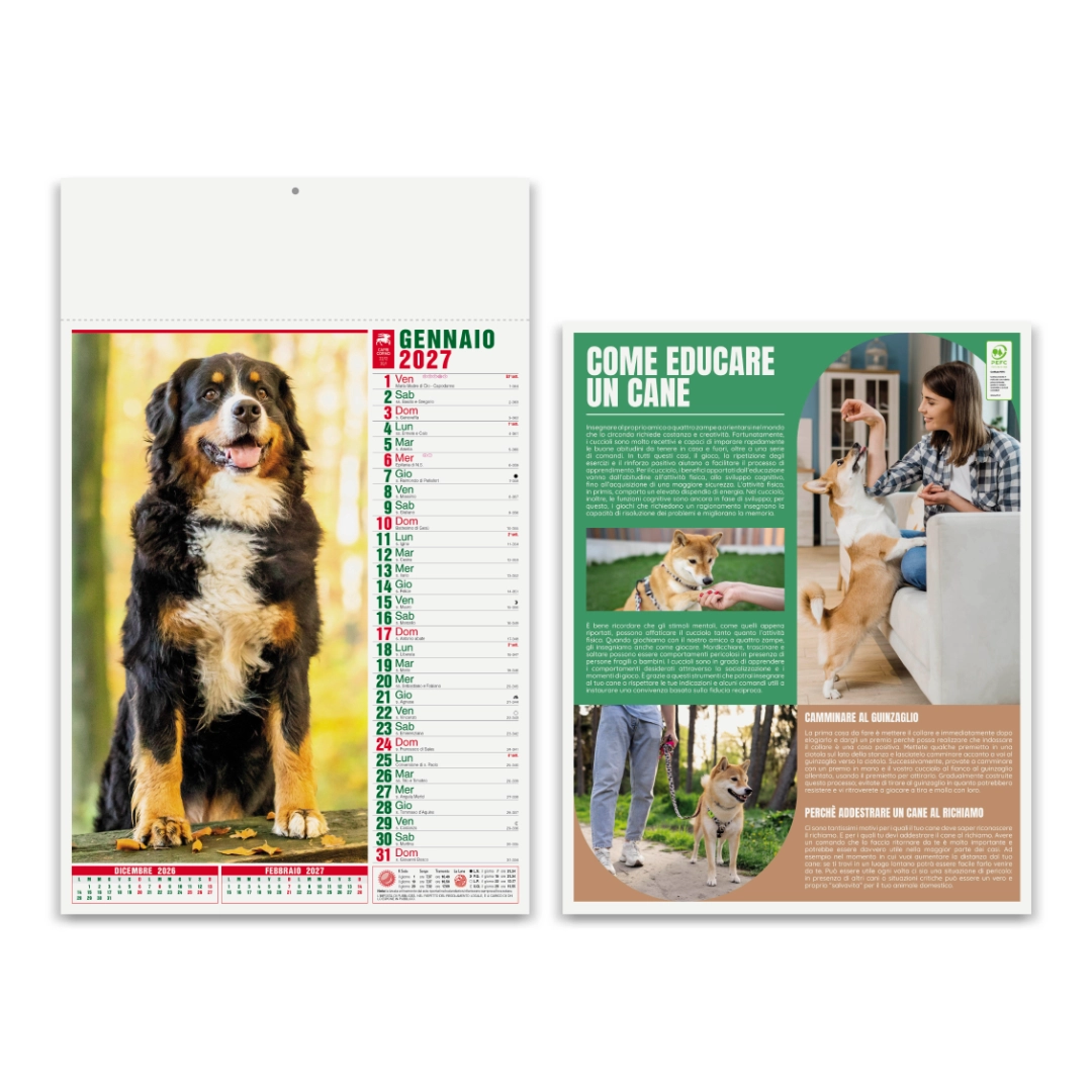 Calendario Cani con illustrazioni di cani e gatti da parete Calendario Cani con illustrazioni di cani e gatti da parete